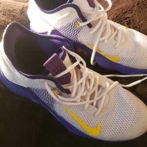 Almost New Nike Zoom LebronJames Witness IV Purple&White Size 11